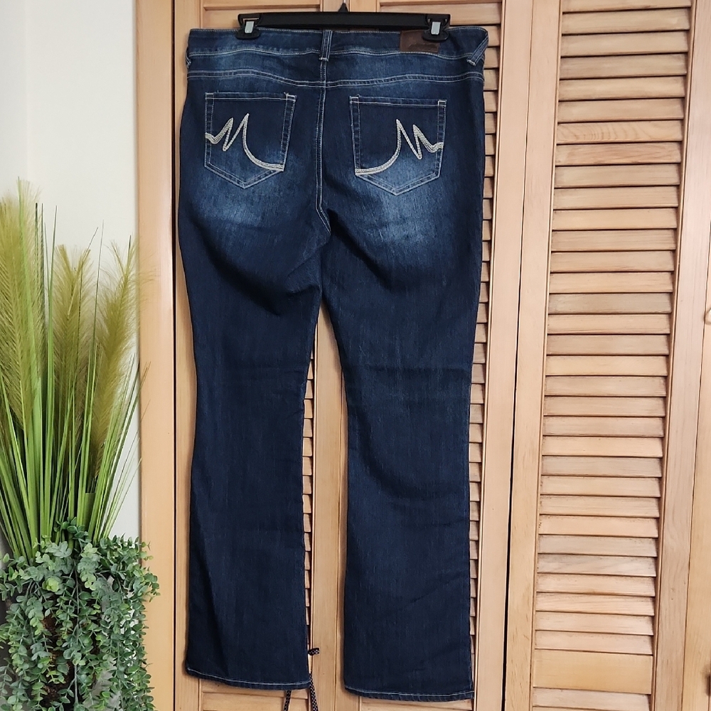Maurices Blue Straight Leg Jeans with Faded Denim Look